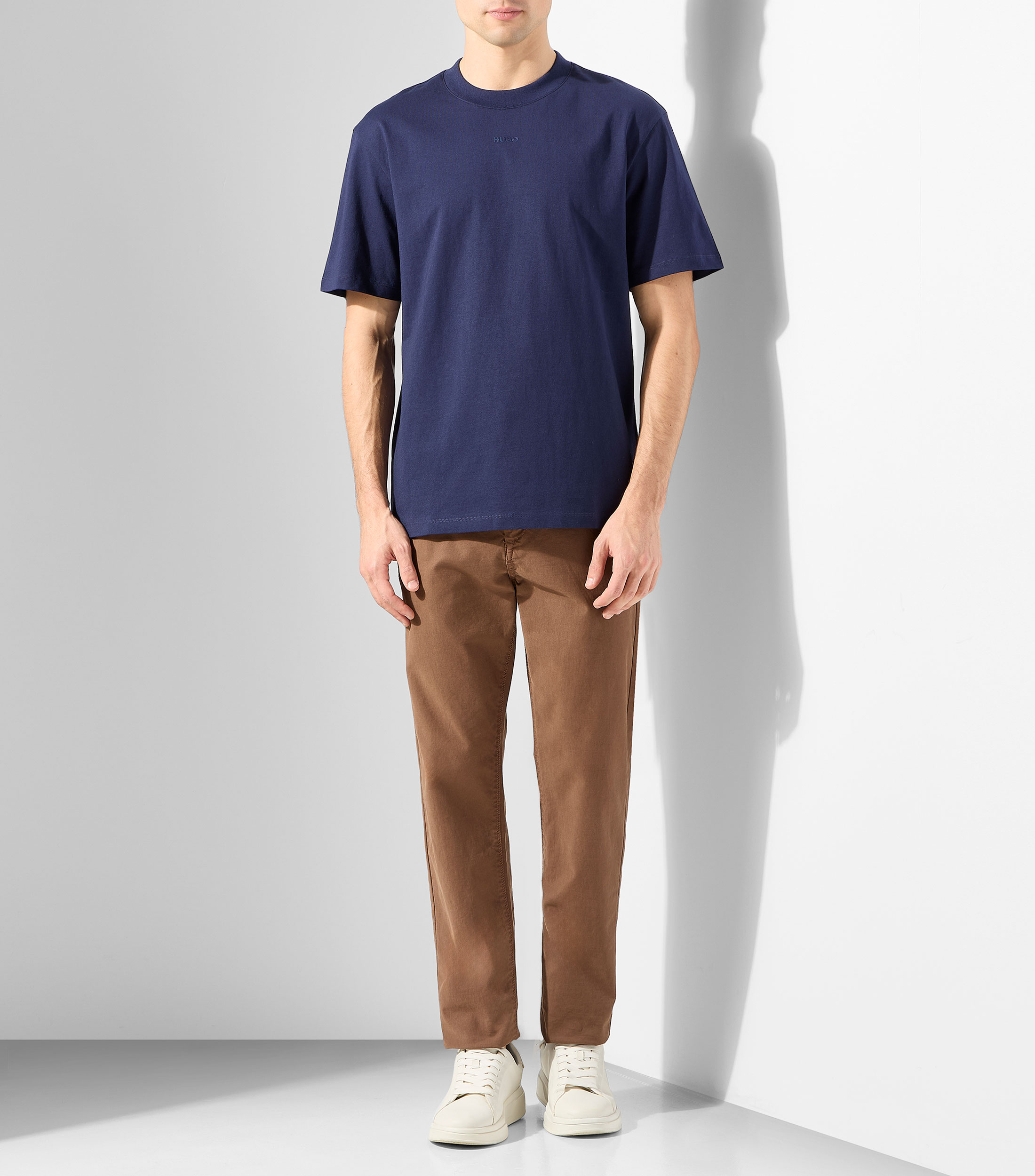 Playera cuello redondo manga corta lisa Hombre